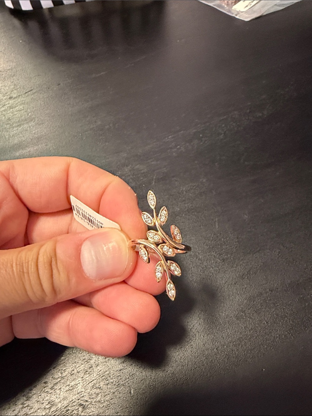 Thomas Sabo Rose Gold Leaf Branch Earrings with Clear Crystals
